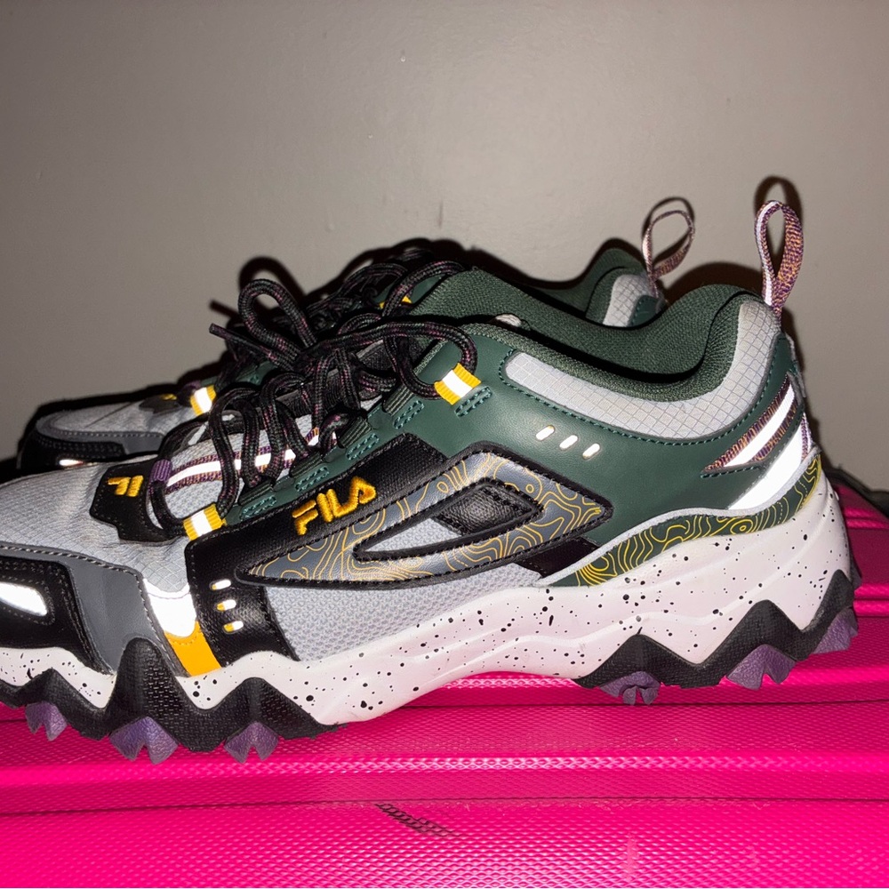 Fila Multicolor Men's Athletic Sneakers — Green, Black, White - Picture 3 of 5